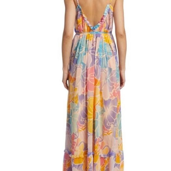 Ramy Brook Ivy Printed Silk Tiered Maxi Dress Medium $585 - Picture 4 of 9